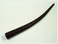 Picture of the unusually shaped 16th century serpent - a large version of the cornett